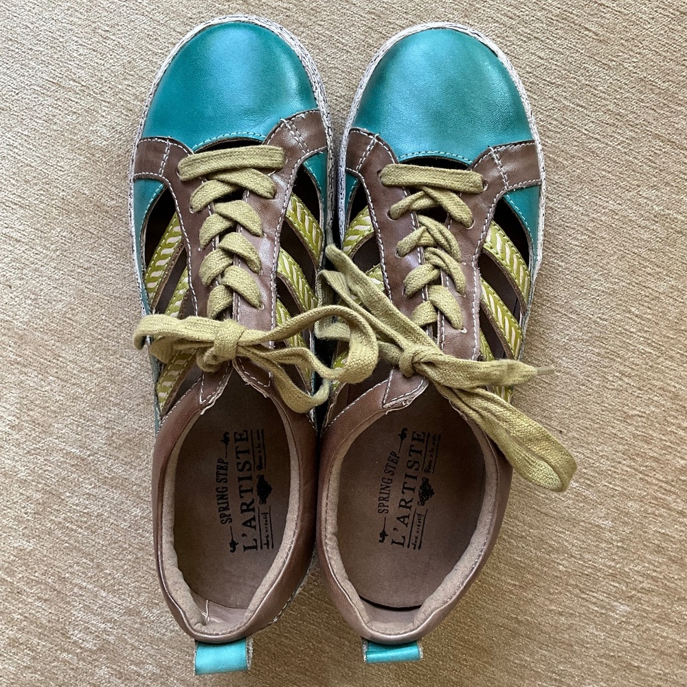 L’ Artiste leather sneakers